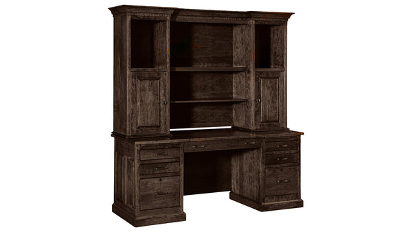 BOB TIMBERLAKE 2PC SMOKE FINISH DESK/CREDENZA